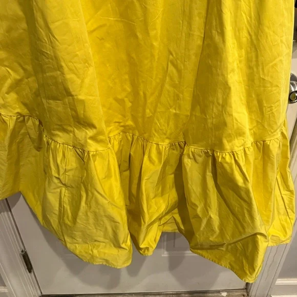 Anthropologie Hutch Color block Strapless Bow Dress NWT Yellow White - Picture 8 of 9